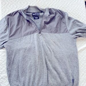 Barbour 1/2 Zip Weather Comfort Sweater, Grey, Men’s Large